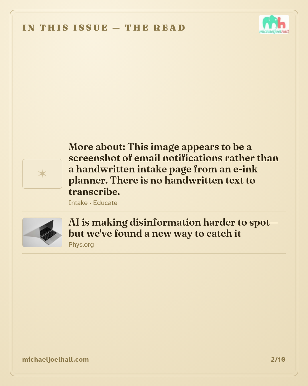 MichaelFilter card 2